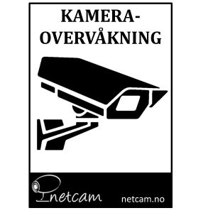 Netcam kameraskilt overvåkning
