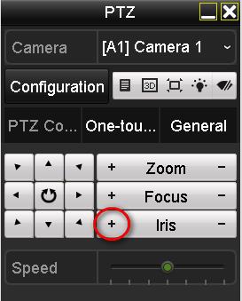 Netcam Hikvision PTZ-menu