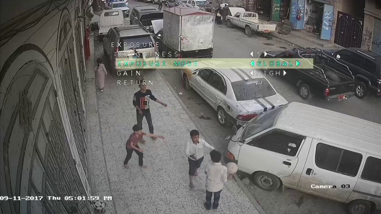 Netcam HD-TVI OSD-meny