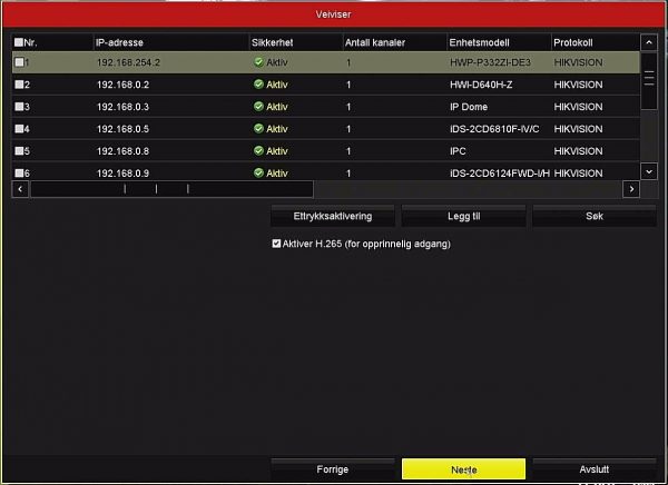 Netcam Hikvision NVR08 kameraer med