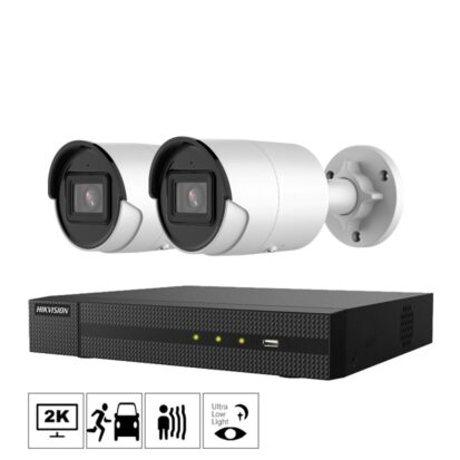 Netcam Hikvision kamera pakke 4MP Acusense 2046G2-2