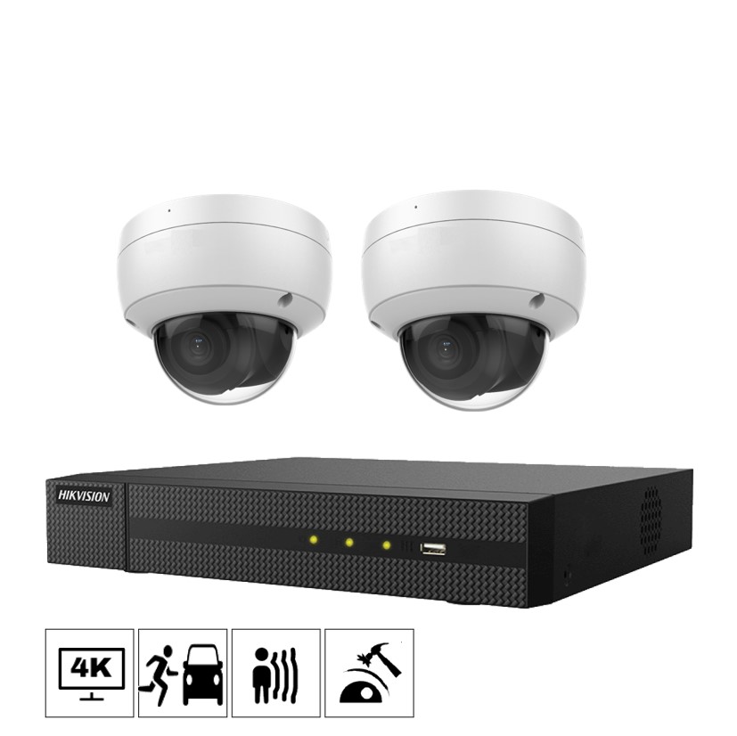 Netcam Hikvision Kamera pakke 8MP 4K 2183G2-I-2 AcuSense