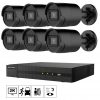 Hikvision Netcam Bullet 4MP megapixel Acusense svart black kamera pakke 6 kam