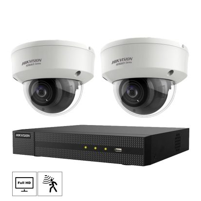 Netcam Hikvision Analog dome 2MP FULL HD megapixel kamera pakke 2stk