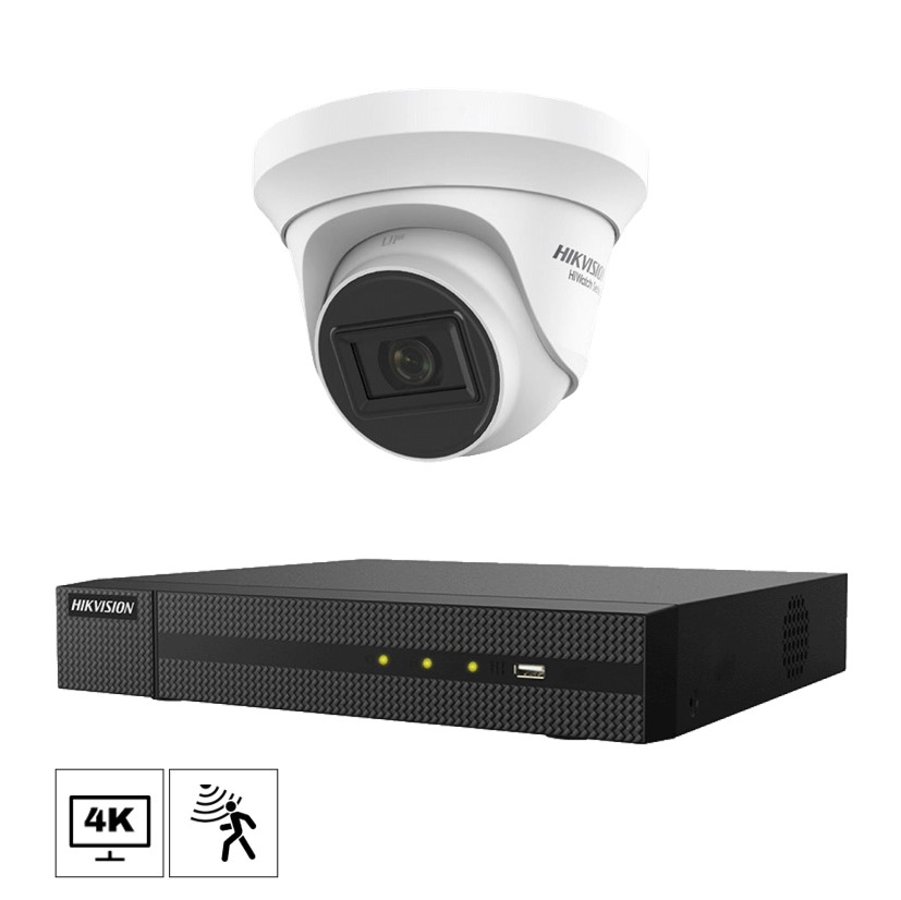 Netcam Hikvision Analog dome turret 4K 8MP megapixel kamera pakke 1stk