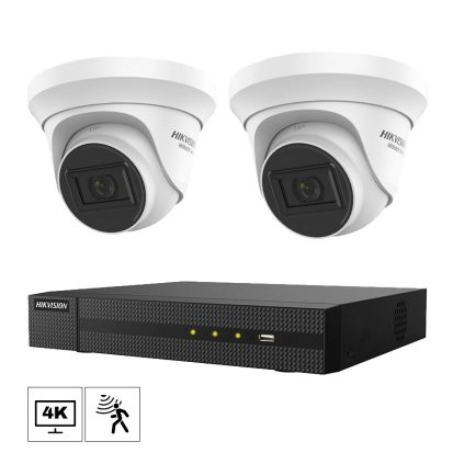 Netcam Hikvision Analog dome turret 4K 8MP megapixel kamera pakke 2stk