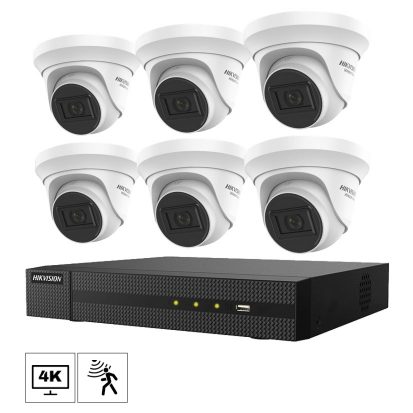 Netcam Hikvision Analog dome turret 4K 8MP megapixel kamera pakke 6stk