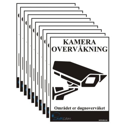 10 stk kameramerke vinyl dobbelsidige hvite 21x15 cm