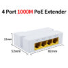 POE-extender fra 1 POE-port til 3 POE-porter Gigabit